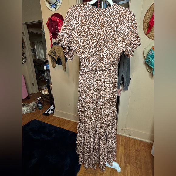 NWT MINKPINK Brown Leopard High Low Dress - Picture 2 of 12